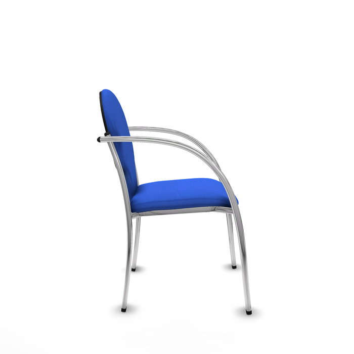 Silla Hellín tapizada con Tela color Azul. Brazos fijos Silla Hellín tapizada con Tela color Azul. Brazos fijos