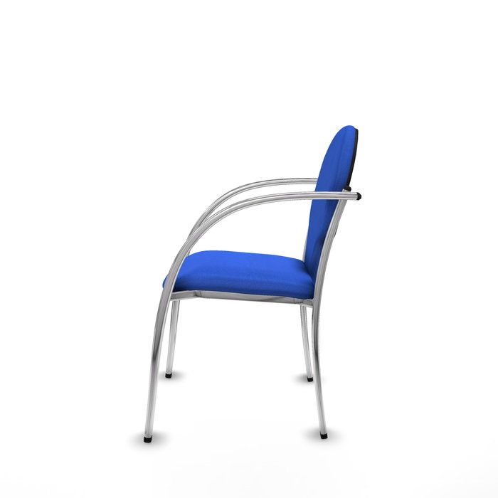 Silla Hellín tapizada con Tela color Azul. Brazos fijos Silla Hellín tapizada con Tela color Azul. Brazos fijos