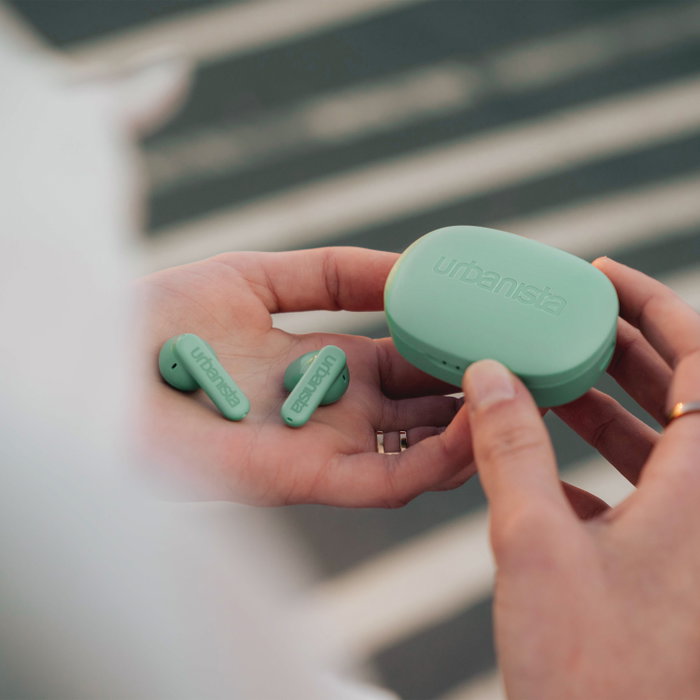 Urbanista Auriculares True Wireless Inalámbricos Copenhagen Sage Green Bluetooth 5.2 IPX4 32h Autonomie