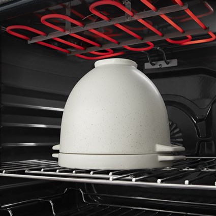 Kitchenaid 5KSM2CB5BGS - Bol pour pain avec couvercle specklé gris - Ensemble pour robot pâtissier, cuisson au four