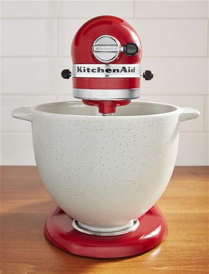 Kitchenaid 5KSM2CB5BGS - Bol pour pain avec couvercle specklé gris - Ensemble pour robot pâtissier, cuisson au four