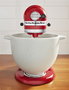 Kitchenaid 5KSM2CB5BGS - Bol pour pain avec couvercle specklé gris - Ensemble pour robot pâtissier, cuisson au four