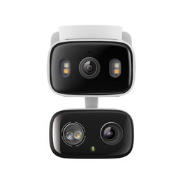 Tp-Link Tapo TC34 Caméra de Sécurité WiFi Double Objectif 2K Pan/Tilt, Détection IA, Vision Nocturne, IP65, Audio Bidirectionnel, MicroSD 512 Go