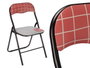 Giftdecor Chaise Pliante PVC Mat Noir 45x88x5cm Fer (Set de 6)