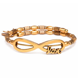 Alex And Ani Bracelet Amor Infinit Doré