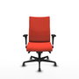 Piqueras Y Crespo Silla Albacete confidente, Orange foncé, Mécanisme Sincro, Bras 1D, Roues 65mm
