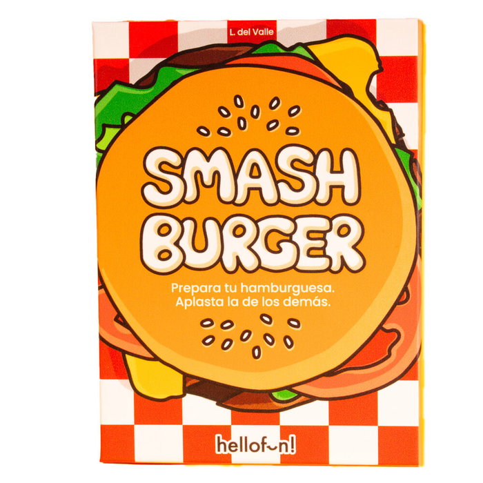 HELLOFUN! Jeu de cartes Smash Burger en espagnol - Jeu de société familial pour 2 à 6 joueurs à partir de 8 ans, durée 20 minutes