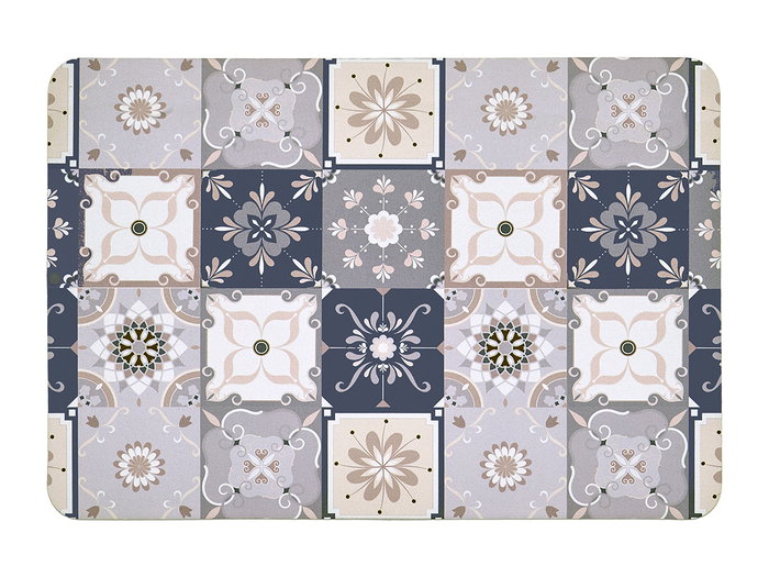 Kinvara Tapis de Cuisine Effet Carrelage 40 x 60 cm Polyester et TPE (Set de 24)