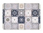 Kinvara Tapis de Cuisine Effet Carrelage 40 x 60 cm Polyester et TPE (Set de 24)