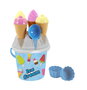 AVC - Cubo Playa 18.5x15.5 cm - Seau de plage pour sable avec accessoires pour glaces, cornets, gâteaux et pelle
