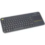 Logitech K400 Plus - Clavier sans fil TV AZERTY avec pavé tactile noir