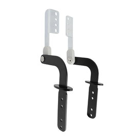 Q&Q - Amortisseur de portière 90-180° en chrome et noir mat avec embouts de finition noir mat