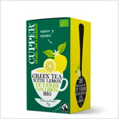 CUPPER Thé Vert au Citron Infusion BIO 20 sachets CUPPER Thé Vert au Citron Infusion BIO 20 sachets