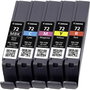 Canon PGI-72 Multipack (6402B009) - 5 Cartouches (MBK, C, M, Y, R)