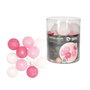 GSC Evolution Guirlande LED de boules en coton rose 1,35 m, lumière chaude