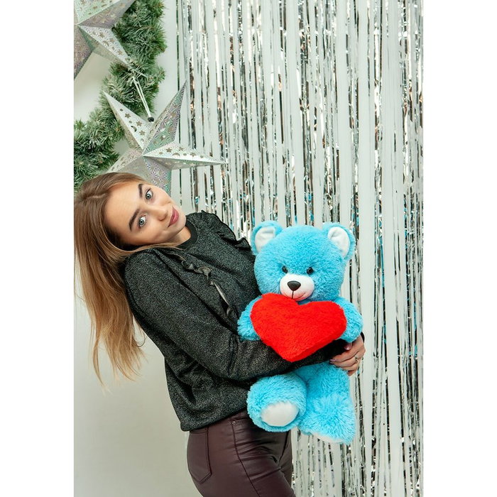 GO GIFT Ours en peluche Frank 50 BL Bleu avec Cœur GO GIFT Ours en peluche Frank 50 BL Bleu avec Cœur