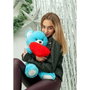 GO GIFT Ours en peluche Frank 50 BL Bleu avec Cœur
