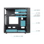 Tooq TQC-4701U3C-B Boîtier PC Micro-ATX Noir, USB 3.0, Lecteur de Cartes