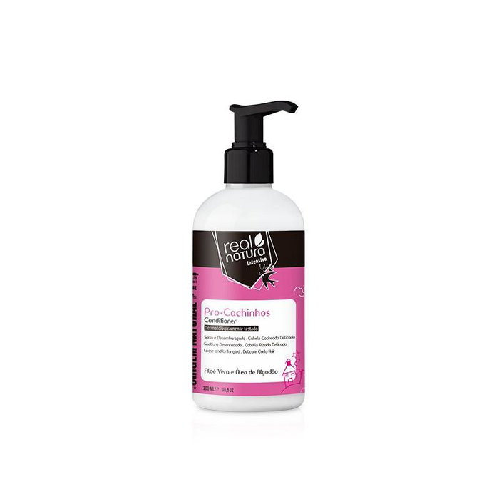 Real Natura Conditionneur sans sel pour cheveux bouclés enfants Pro-Cachinhos 300ml - Hydratation et démêlage Real Natura Conditionneur sans sel pour cheveux bouclés enfants Pro-Cachinhos 300ml - Hydratation et démêlage
