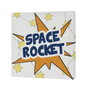 Toile HappyFriday Mr Fox Space rocket Multicouleur 27 x 27 cm