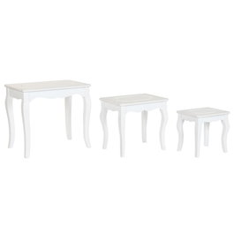 Table d'appoint Home ESPRIT Blanc Gris clair 53 x 35 x 47 cm