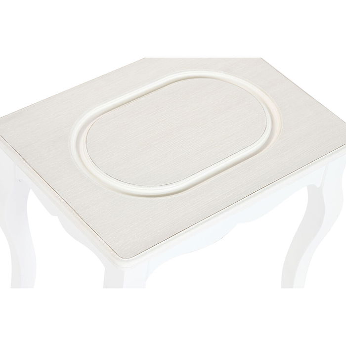 Table d'appoint Home ESPRIT Blanc Gris clair 53 x 35 x 47 cm