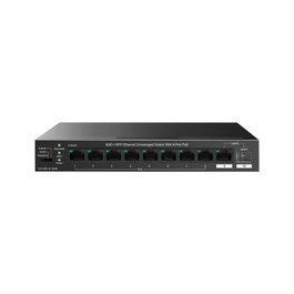 Ip-Com G1110Pf Switch PoE Gigabit 10 Ports 8 PoE 110W 120W SFP VLAN Extender Carcasse Métallique