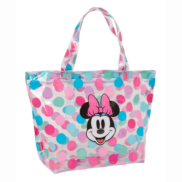 Safta Sac à Achats Minnie Mouse Beach Multicouleur Transparent