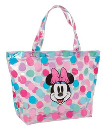 Safta Bolso Shopping Minnie Mouse 'Beach' avec Fermeture Éclair, Sac de Plage 54 x 35 x 17 cm