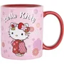 Konix Mug thermoréactif Hello Kitty 320 ml Motif kimono Rouge