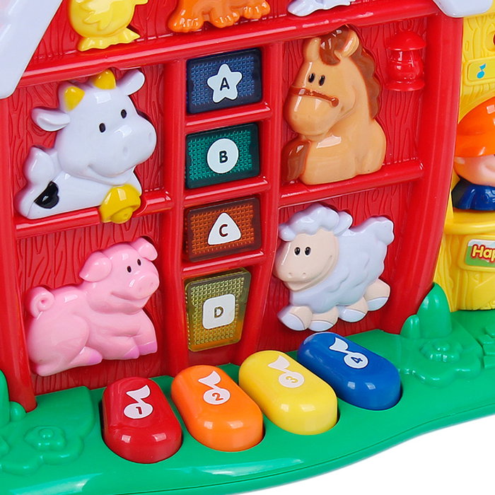 Tachan - Ferme interactive musicale 69001 avec 9 sons d'animaux, 16 mélodies et 4 touches - Langues: Anglais, Italien, Espagnol Tachan - Ferme interactive musicale 69001 avec 9 sons d'animaux, 16 mélodies et 4 touches - Langues: Anglais, Italien, Espagnol