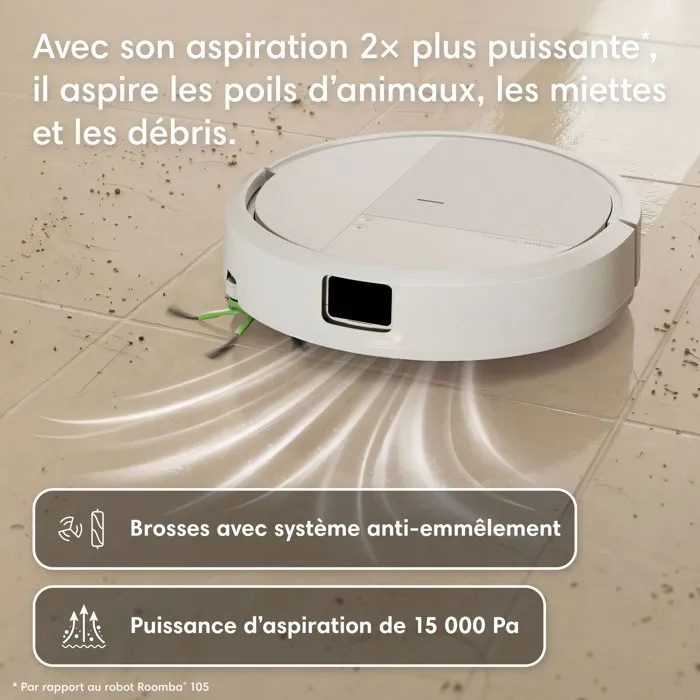 Irobot Roomba 115AE Robot Aspirateur Laveur Blanc avec Base Autoempty