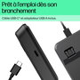 HP Clavier filaire rétroéclairé 400 avec touches programmables, LED réglable, connexion USB-C et USB-A, résistant aux éclaboussures, design durable