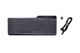 HP Clavier filaire rétroéclairé 400 avec touches programmables, LED réglable, connexion USB-C et USB-A, résistant aux éclaboussures, design durable