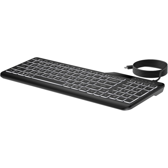 HP Clavier filaire rétroéclairé HP 400 Noir QWERTY
