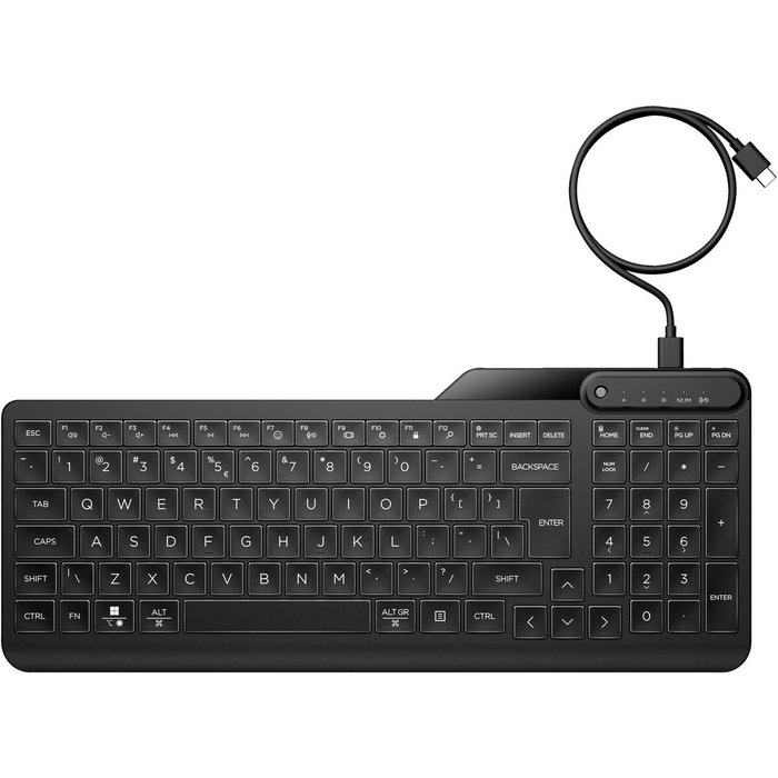 HP Clavier filaire rétroéclairé HP 400 Noir QWERTY