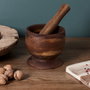 Home Deco Factory Mortier avec pilon en acacia, d.12 cm