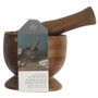 Home Deco Factory Mortier avec pilon en acacia, d.12 cm