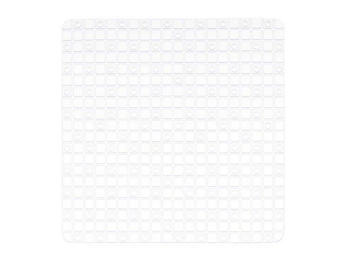 Berilo Tapis de bain antidérapant transparent 50x50 cm PVC motif carreaux (Set de 6) Berilo Tapis de bain antidérapant transparent 50x50 cm PVC motif carreaux (Set de 6)