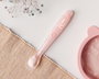 KioKids - Cuillère d'apprentissage en silicone pour bébé - Étape 1 - Rose clair - À partir de 6 mois