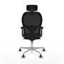Piqueras y Crespo Chaise de Bureau avec Appui-tête Jorquera 2D086G2 Vert