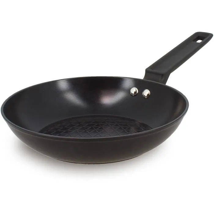 Menastyl Poêle antiadhésive en aluminium forgé 20 cm Noir - Compatible tous feux dont induction - Réf. 6020635
