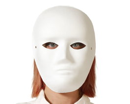 Masque blanc intégral lisse pour décoration DIY