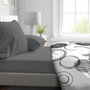 Home Linge Passion Drap housse Gris anthracite 90 x 190 cm + 30 cm bonnet