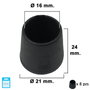 MAURER Embouts coniques noirs 16mm, blister de 8 pièces