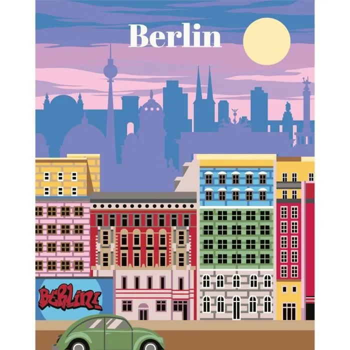 Ravensburger Tableau Peinture par Numéros CreArt Berlin 24x30 cm pour Adultes, Réf. 25521 Ravensburger Tableau Peinture par Numéros CreArt Berlin 24x30 cm pour Adultes, Réf. 25521