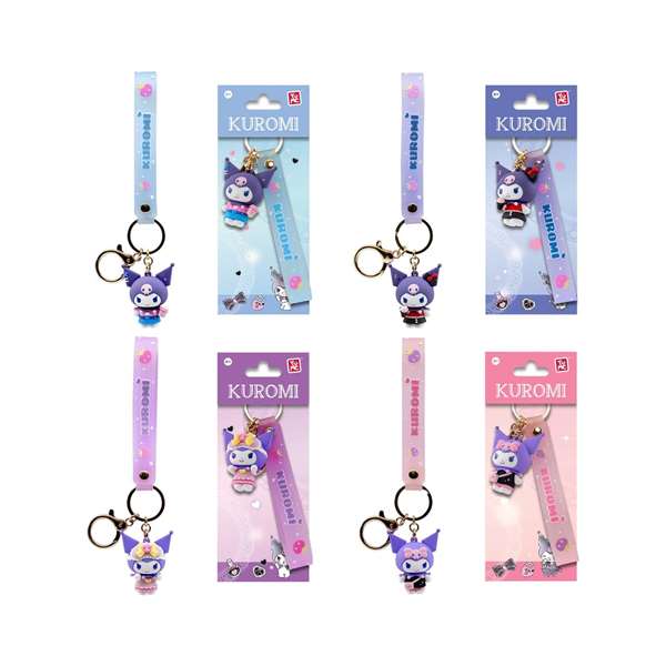 Yume Porte-clés Hello Kitty Kuromi PVC/metal 13 cm - Modèles assortis