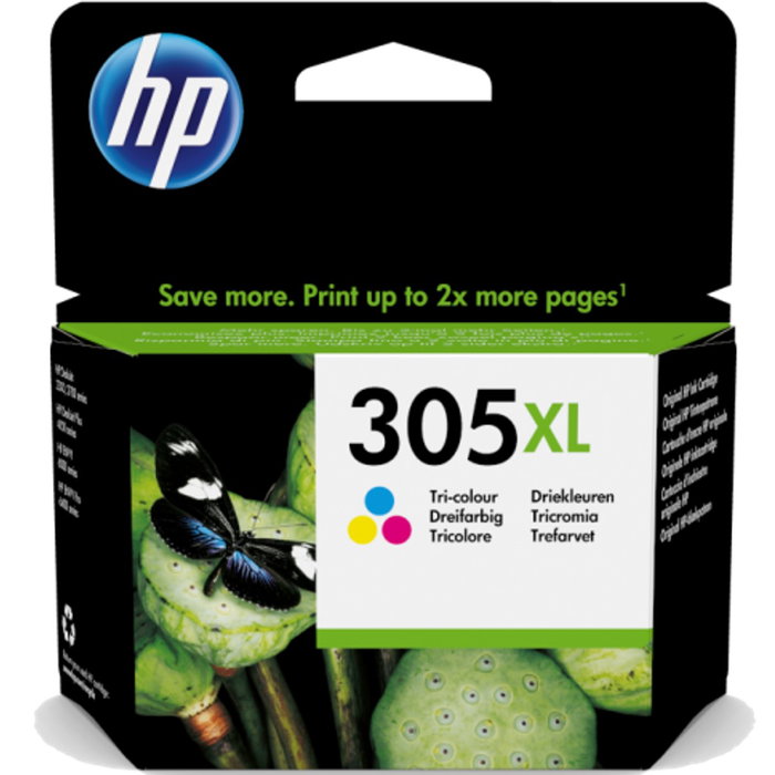 HP Cartouche Tinta 305XL 3YM63AE Tricolore Haute Capacité pour DeskJet 1210/1212 HP Cartouche Tinta 305XL 3YM63AE Tricolore Haute Capacité pour DeskJet 1210/1212