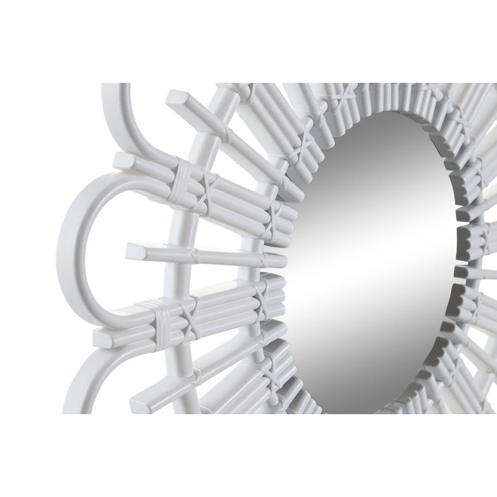 DKD Home Decor Miroir mural Scandi Blanc et Naturel (Lot de 2) DKD Home Decor Miroir mural Scandi Blanc et Naturel (Lot de 2)