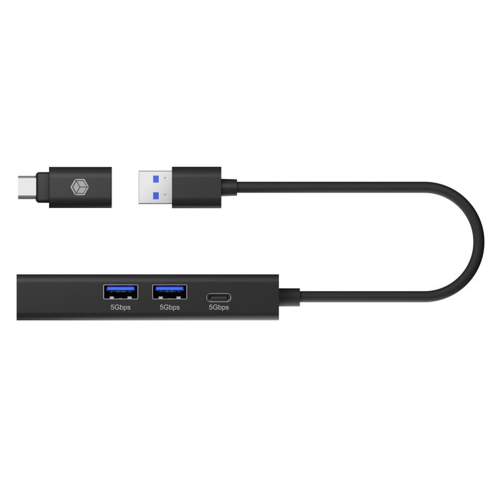 Icy ICY BOX IB-HUB1439 LAN/USB Hub avec ports USB 3.2 et Ethernet